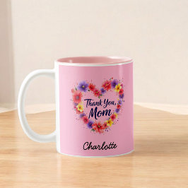 Danke Mama | Personalisierter Muttertag Zweifarbige Tasse