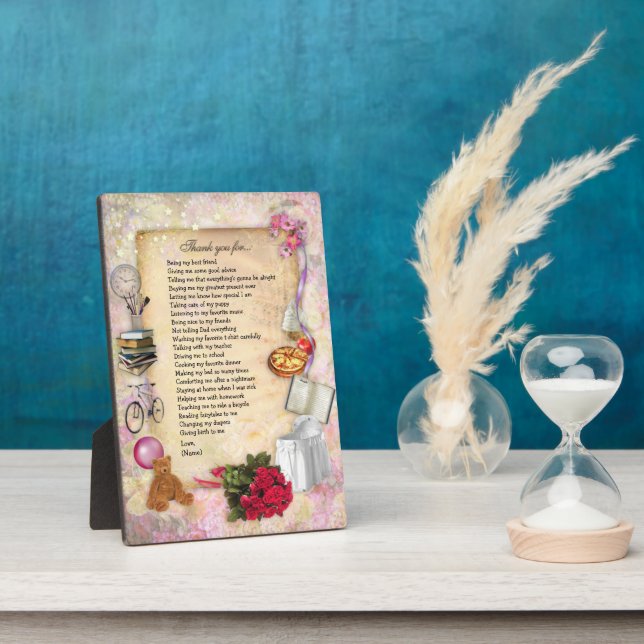 Danke Mama Plaque Fotoplatte (Seite)