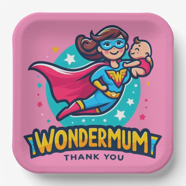 Danke Mama! T-Shirt Pappteller (Vorderseite)