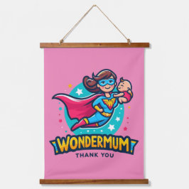 Danke Mama! T-Shirt Wandteppich Mit Holzrahmen