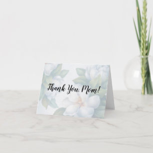 Danke Mama verblasste weiße Blüten der Kornelkirsc Feiertagskarte