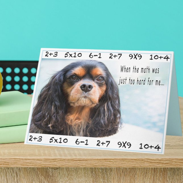 Danke Mathe Teacher Card (A cute thank you card for your Math teacher who also loves dogs!)