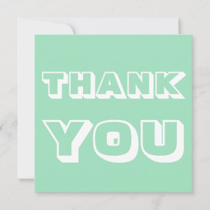 Danke, Meeresgrün weiß Karte