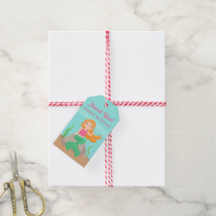 Danke Meerjungfrau Mädchen Geburtstagsfeier Gesche Geschenkanhänger