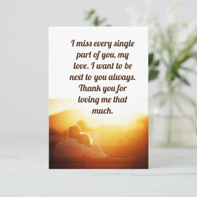 Danke, meine Liebe Dankeskarte (Stehend Vorderseite)