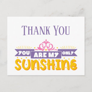 Danke - Meine Sonnenblume Lila Gelbe Hochzeit Postkarte