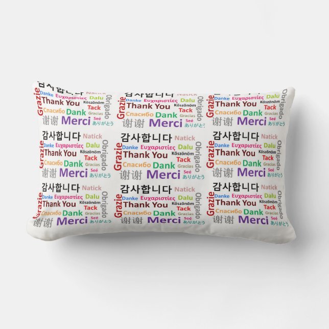 Danke, Merci, feucht Lendenkissen (Vorderseite)