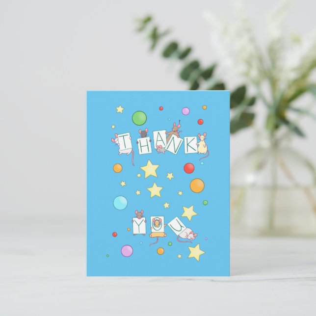 Danke, Mice Mitteilungskarte (Stehend Vorderseite)