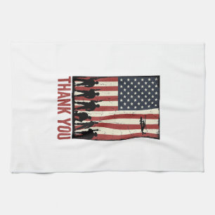 Danke Militär-Amerikanische-Flagge-Shirt-Design_1 Geschirrtuch