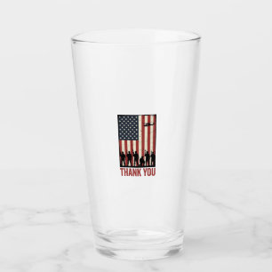 Danke Militär Amerikanisches Flagge Shirt Design_1 Glas