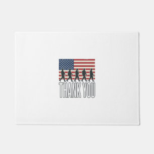 Danke Militärflagge Silhouette Vintage-Shirt D Fußmatte