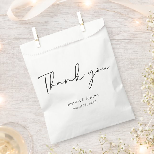 Danke Minimal Schrift Geschenktütchen (Ausgeschnitten)