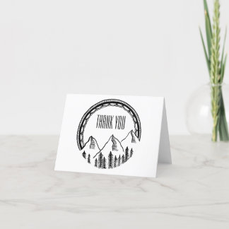 Danke, mit Bergen und Grenze zu merken Dankeskarte