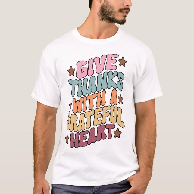 Danke mit einem Dankeschön T-Shirt (Vorderseite)
