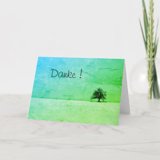 Danke mit einem einsamen Baum Karte
