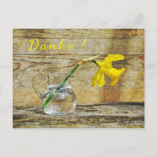 Danke mit einer Narzisse Postkarte