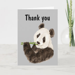 Danke mit lustigem Panda Bär Karte