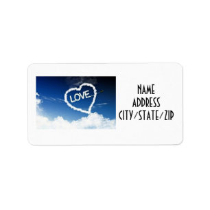 *DANKE* MIT SKY SCHRIFTING ADRESSE ETIKETT ADRESSAUFKLEBER
