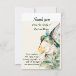 Danke Mitgefühl Kolibri Lavendel Blumen Karte