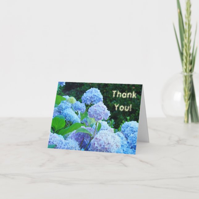 Danke! Mitteilungskarten Blue Hydrangea Blume (Vorderseite)
