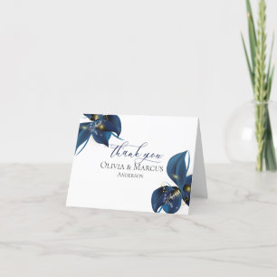 Danke   Modern Deep Indigo Blue und Gold