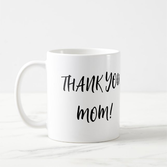 Danke, Mom Typografy Kaffeetasse (Links)