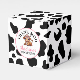 Danke Moo Baby Cow Print Geschenkschachtel