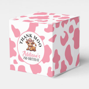 Danke Moo Baby Cow Print Geschenkschachtel