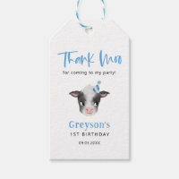 Danke Moo Blue Cow Geburtstagsparty