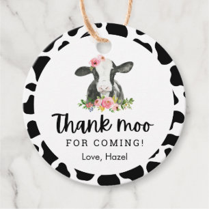 Danke Moo, dass Sie zum Geburtstag von Kuh gekomme Geschenkanhänger