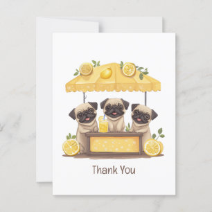 Danke Mops Hogs Lemonade Stand Postkarte