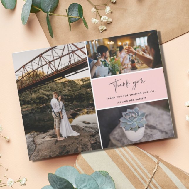 Danke Multi-Foto-Collage-Hochzeit (Von Creator hochgeladen)