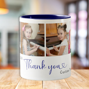 Danke Musiklehrer 4 Foto Modern  Zweifarbige Tasse