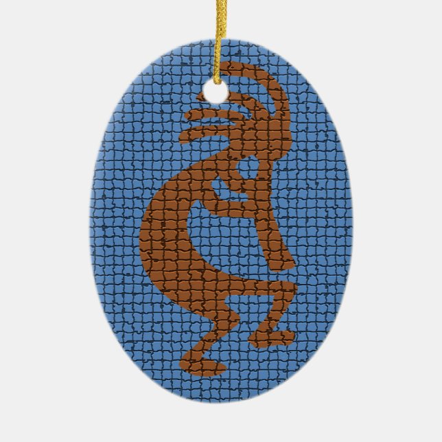 Danke Musiklehrerin Kokopelli Southwest Mosaik Keramik Ornament (Vorne)