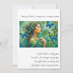 Danke, Mutter Poem Card Feiertagskarte