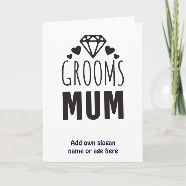 Danke Mutter von Groom Brautparty Floral Geschenk Karte (Vorderseite)