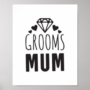 Danke Mutter von Groom Brautparty Floral Geschenk Poster