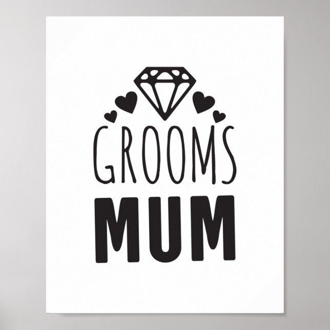 Danke Mutter von Groom Brautparty Floral Geschenk Poster (Vorne)