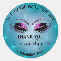 Danke Name Boutique Eyelash Shop Aquamarin Pink Gr