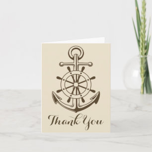 Danke Nautical Anchor & Ship Wheel Tan