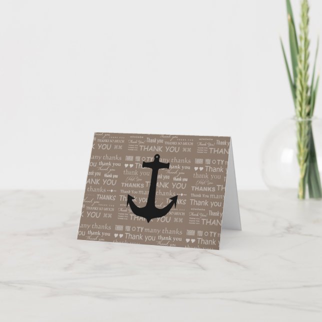 Danke Nautical Anchor Trauzeuge (Vorderseite)