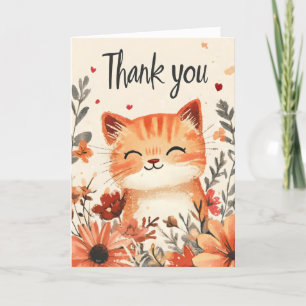 Danke Niedlich Cat Feiertagskarte