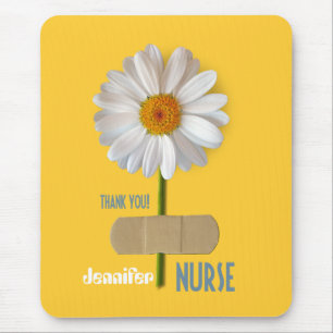 Danke, Nurse. Lächelnd Daisy-Individuelle Name-Ges Mousepad