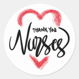 Danke Nurses Apprecision Magnet Runder Aufkleber