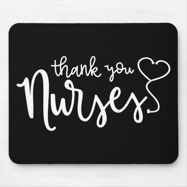 Danke, Nurses | Extravagantes Skript Mousepad (Vorne)
