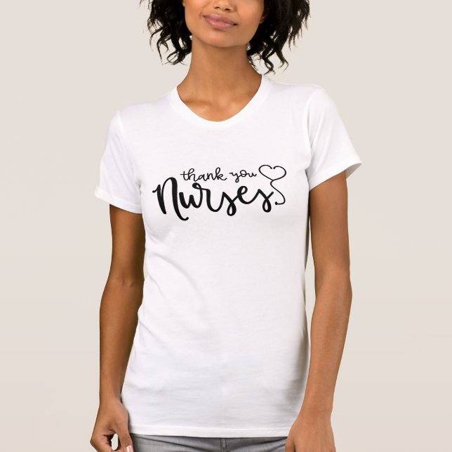 Danke Nurses| Extravagantes Skript T-Shirt (Vorderseite)