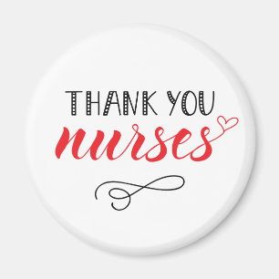 Danke, Nurses Fun Schriftart Magnet