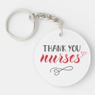 Danke Nurses  Fun Schriftart Schlüsselanhänger