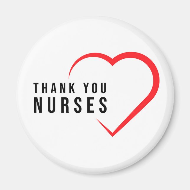 Danke, Nurses | Heart Red Magnet (Vorne)