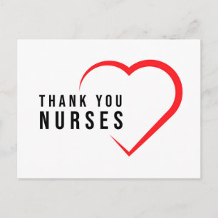 Danke, Nurses Heart Red Postkarte